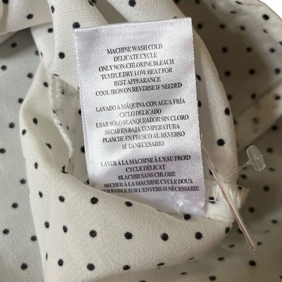 Kut From The Kloth Women’s Tunic Long Sleeve Polka Dot Front Button Shirt US XL - Picture 13 of 13